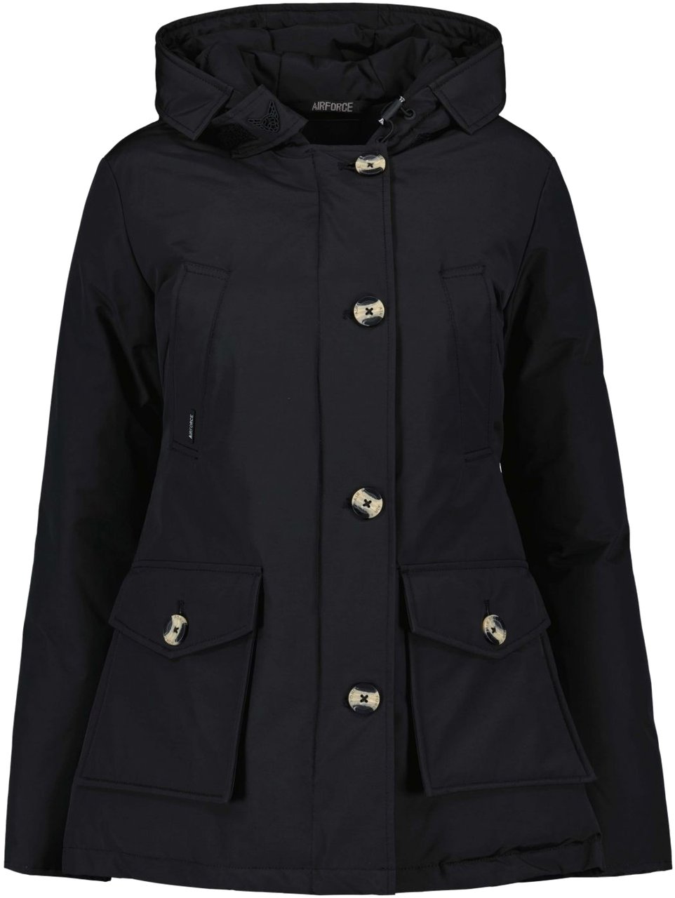 Airforce 4 Pocket Classic Parka Jas Dames Zwart Zwart