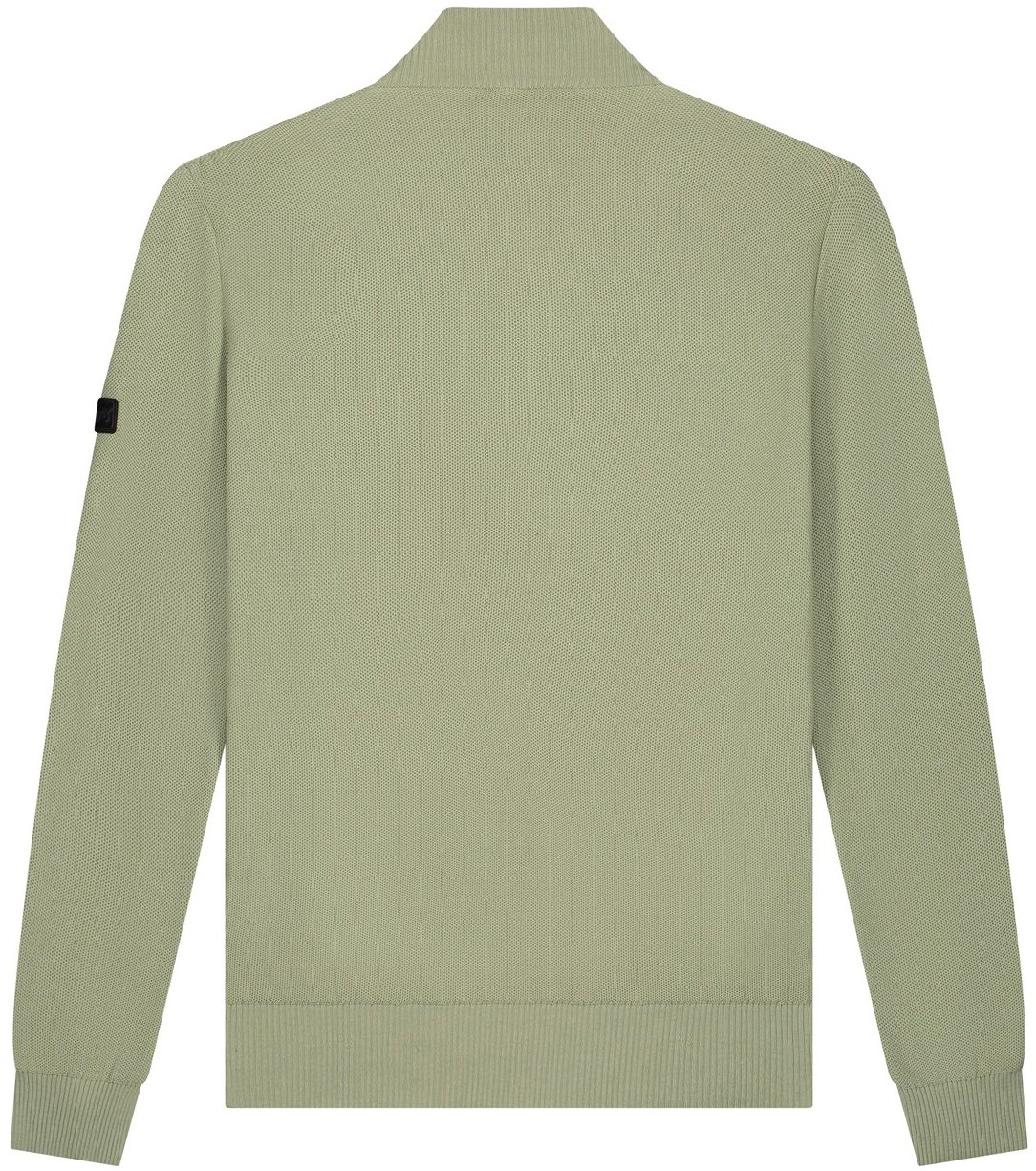 Malelions Men Knit Quarter Zip Groen
