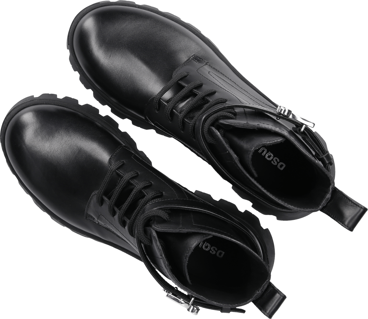 Dsquared2 Lace Up Ankle Boots Combat Black Alexis Zwart