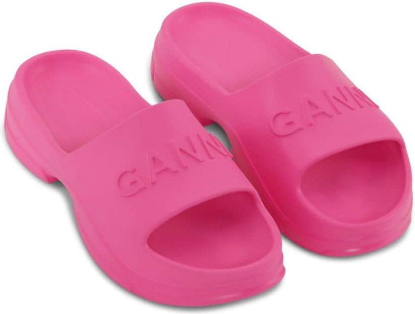 Ganni Sandals Fuchsia Pink Roze