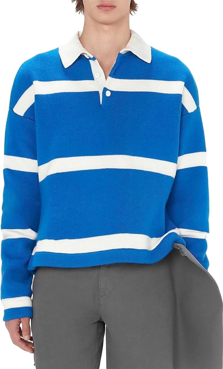J.W. Anderson polo raye a manches longues Blauw