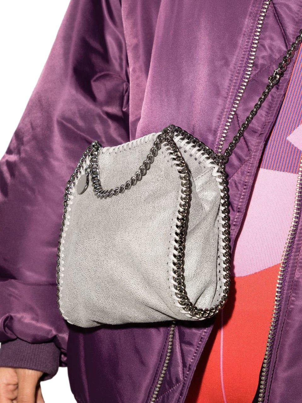 Stella McCartney Falabella Tiny Tote Bag Grijs