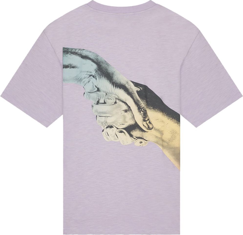 Filling Pieces T-shirt Gradient Handshake Lilac Paars