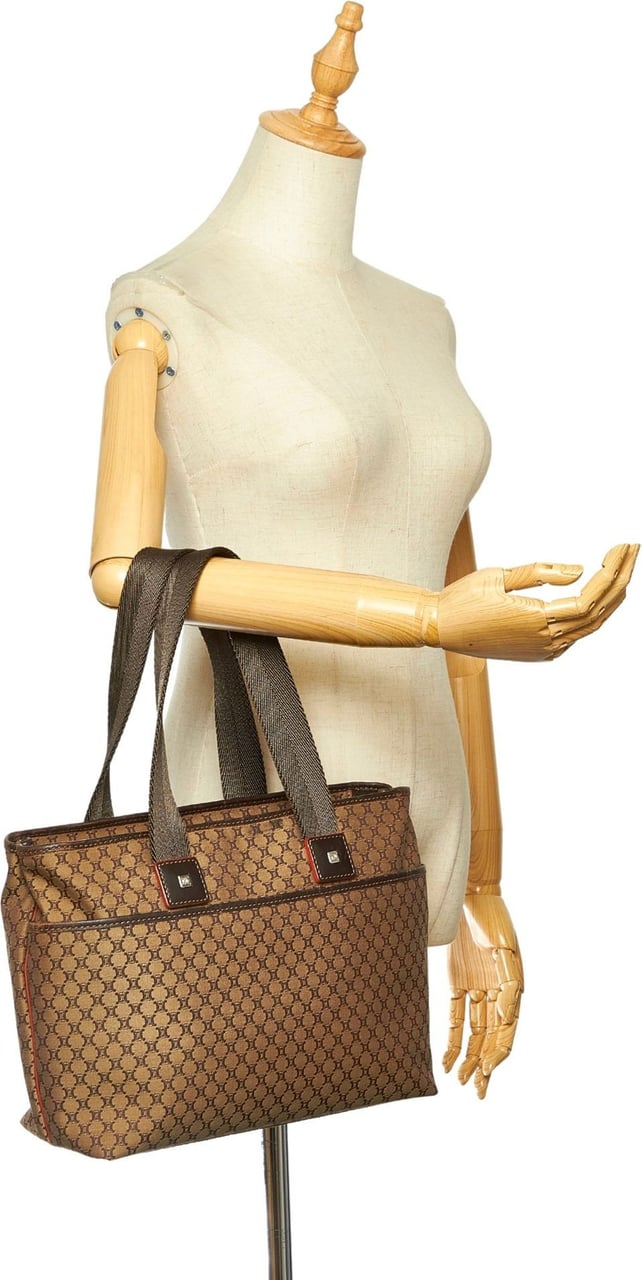 Celine Macadam Canvas Handbag Bruin