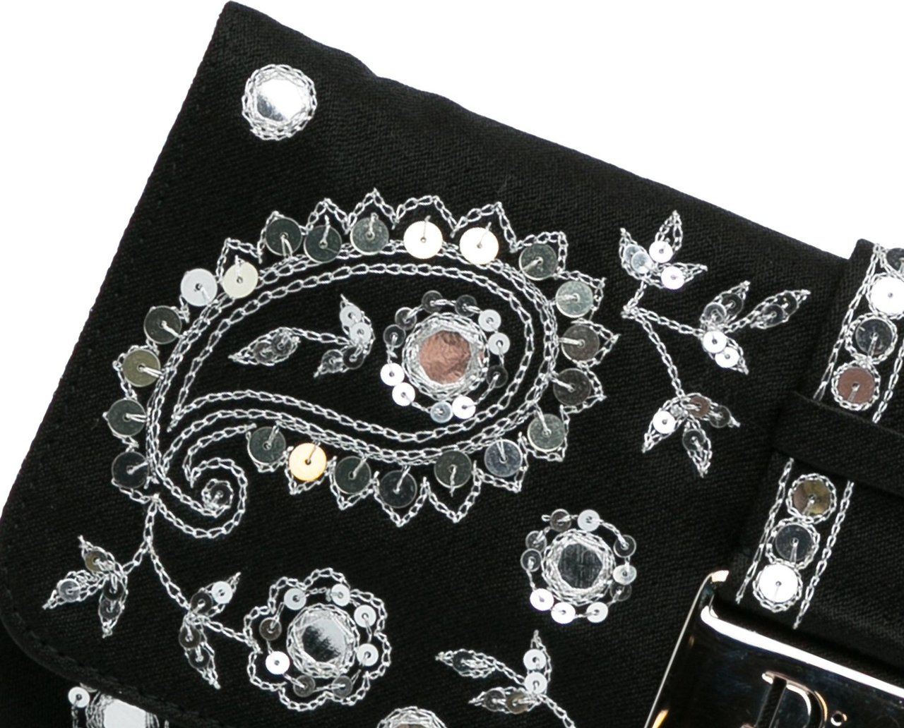 Dior Sequin Embellished Crossbody Bag Zwart