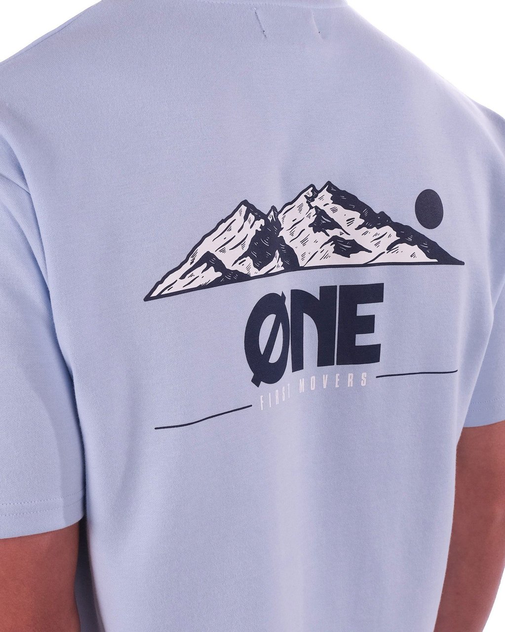 Øne First Movers T-Shirt Mountain Backpiece BabyBlue Blauw