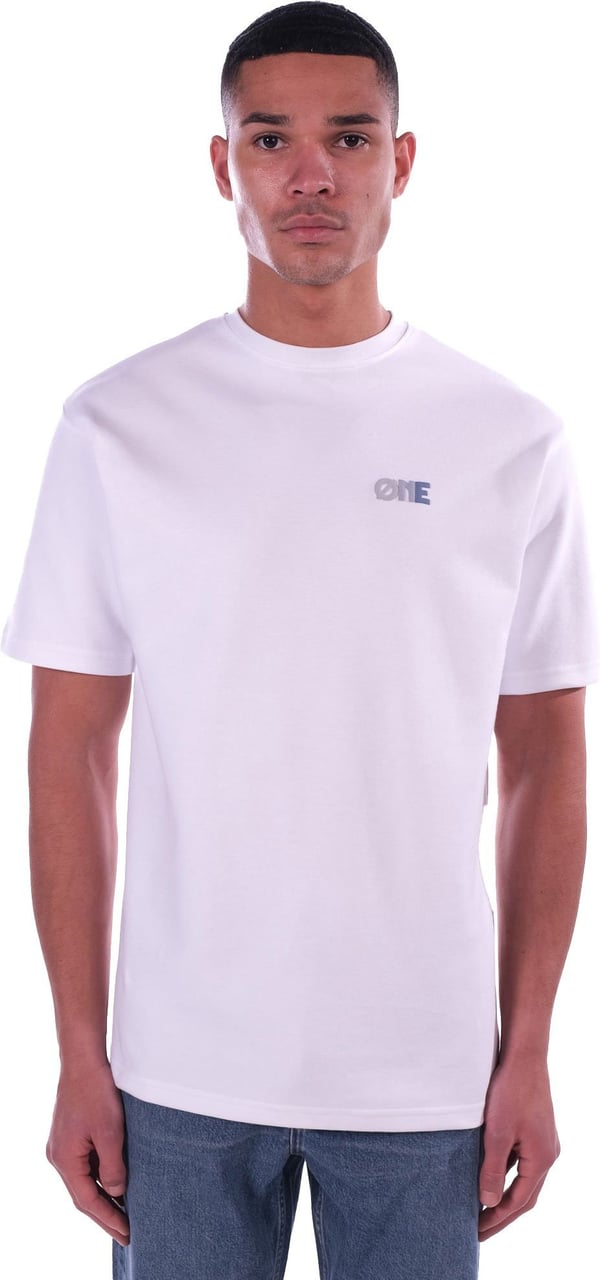 Øne First Movers T-shirt Puff Small Front Logo White Wit