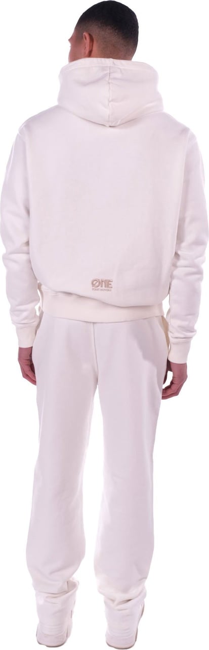 Øne First Movers Hoodie Embroidery Logo OffWhite Beige