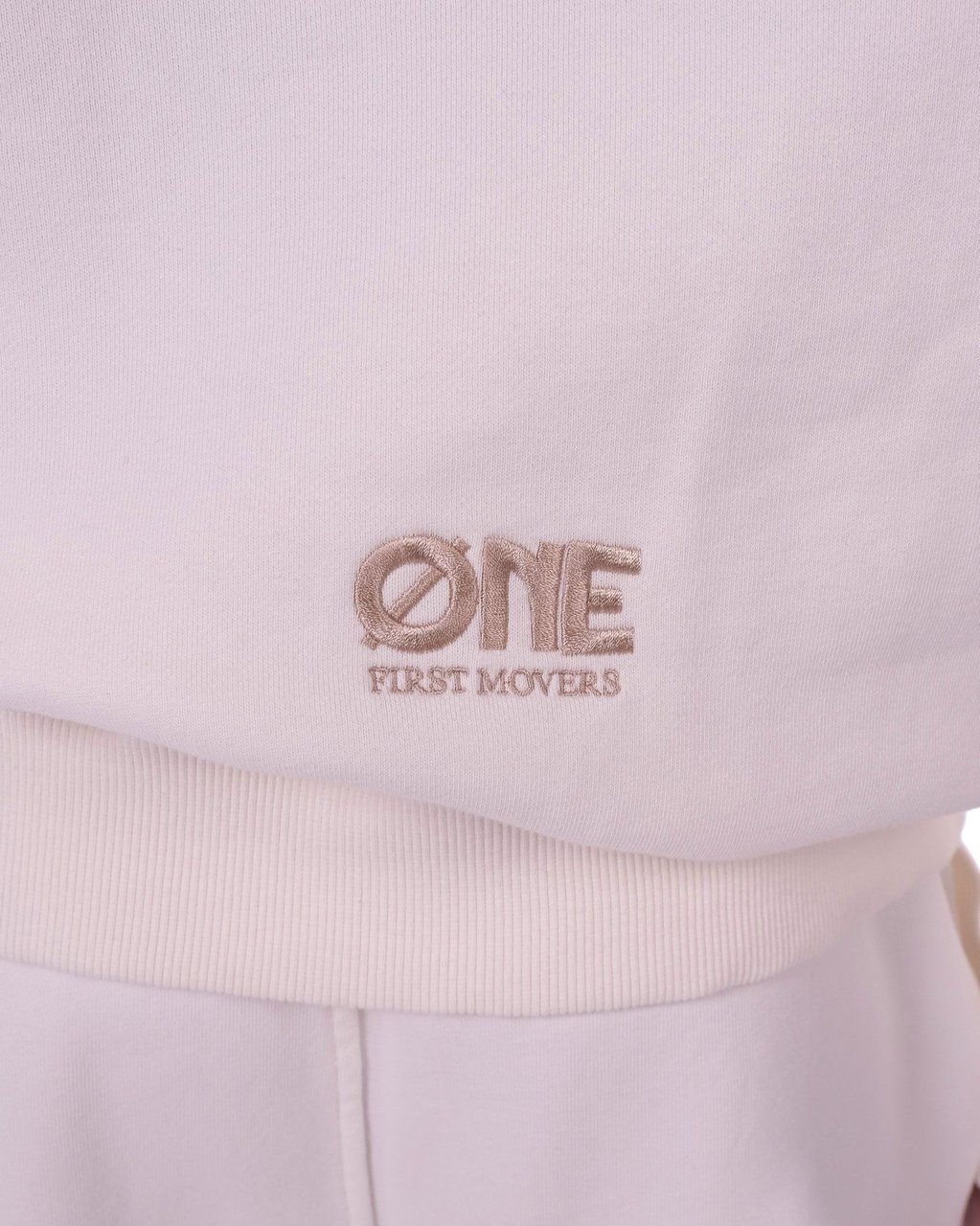 Øne First Movers Hoodie Embroidery Logo OffWhite Beige