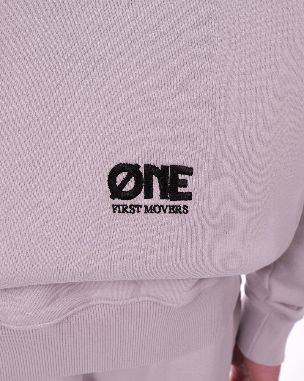 Øne First Movers Hoodie Embroidery Logo Grey Grijs