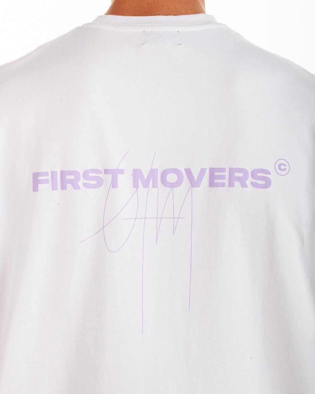 Øne First Movers T-shirt Øfm Signature White/Lila Wit