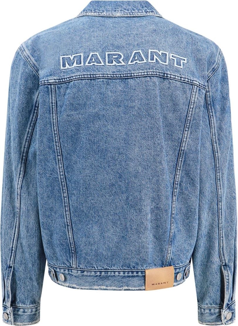 Isabel Marant Denim jacket with Used effect Blauw