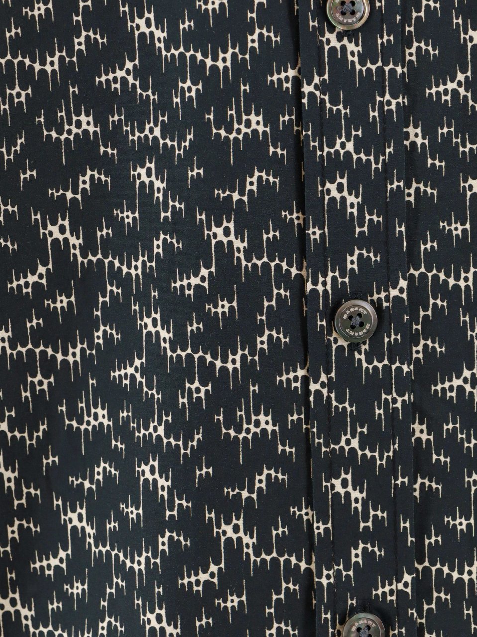 Isabel Marant Cotton shirt with all-over print Zwart