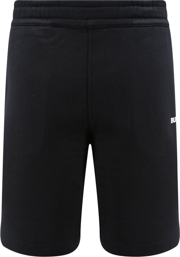 Burberry Cotton bermuda shorts with logo patch Zwart
