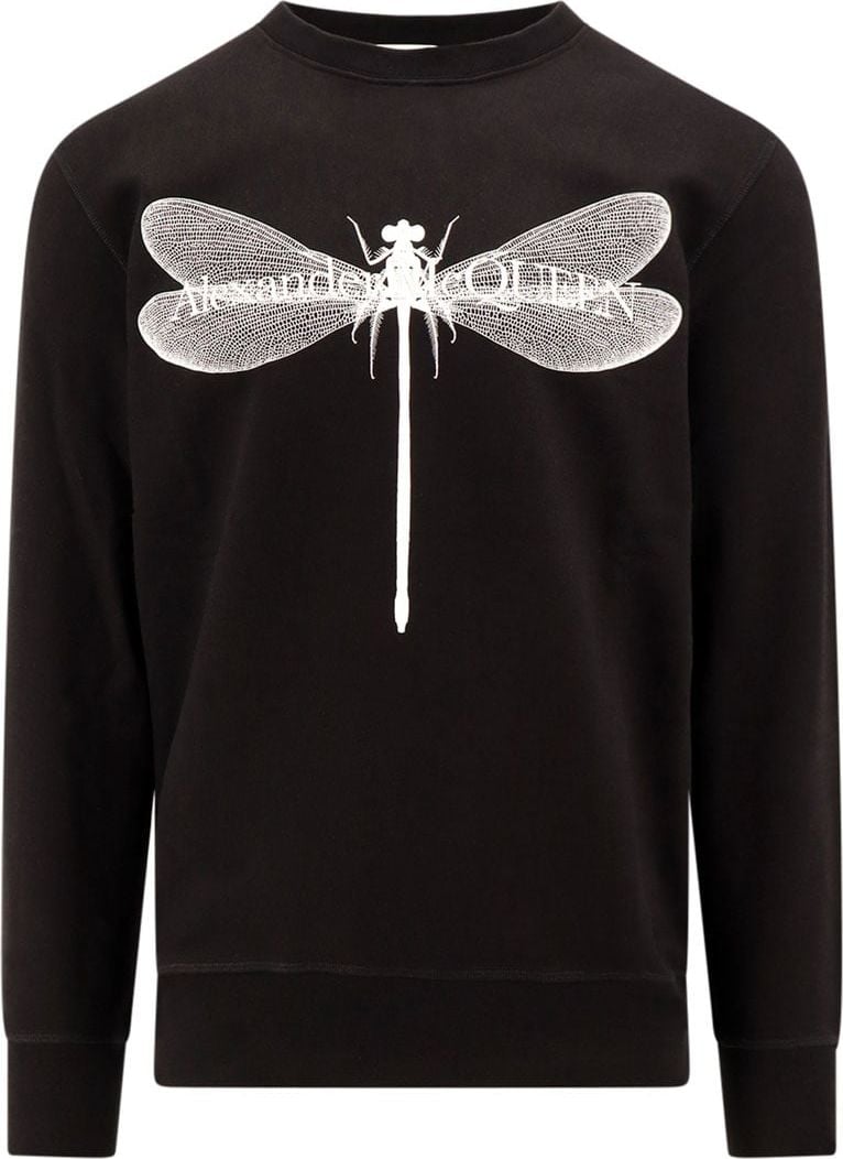 Alexander McQueen DragonFly organic cotton sweatshirt Zwart