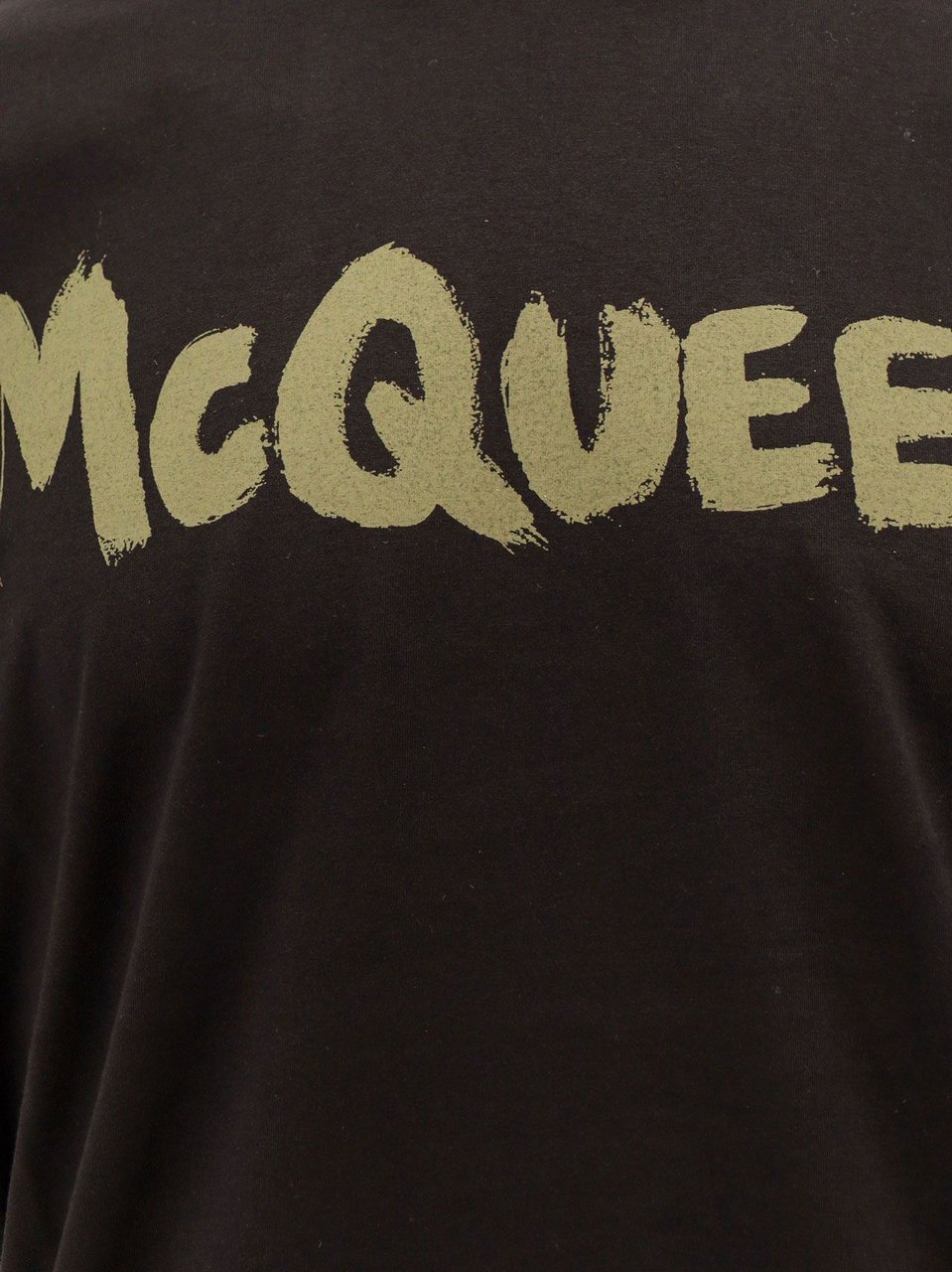 Alexander McQueen McQueen Graffiti organic cotton t-shirt Zwart