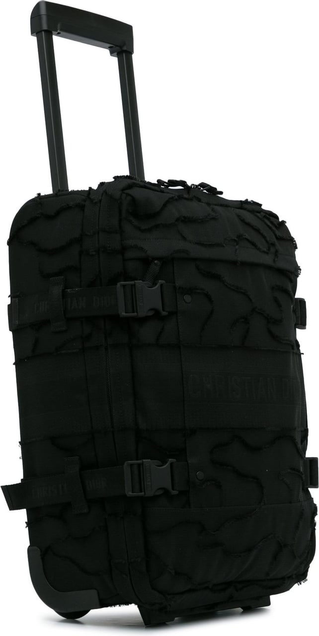 Dior DiorTravel Camouflage Technical Canvas Luggage Bag Zwart