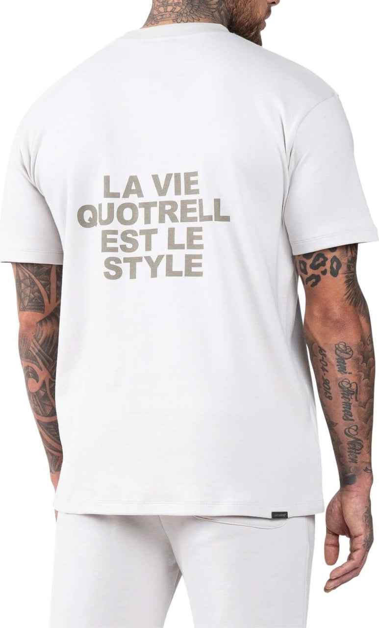 Quotrell La Vie T-shirt | Cement/concrete Grijs
