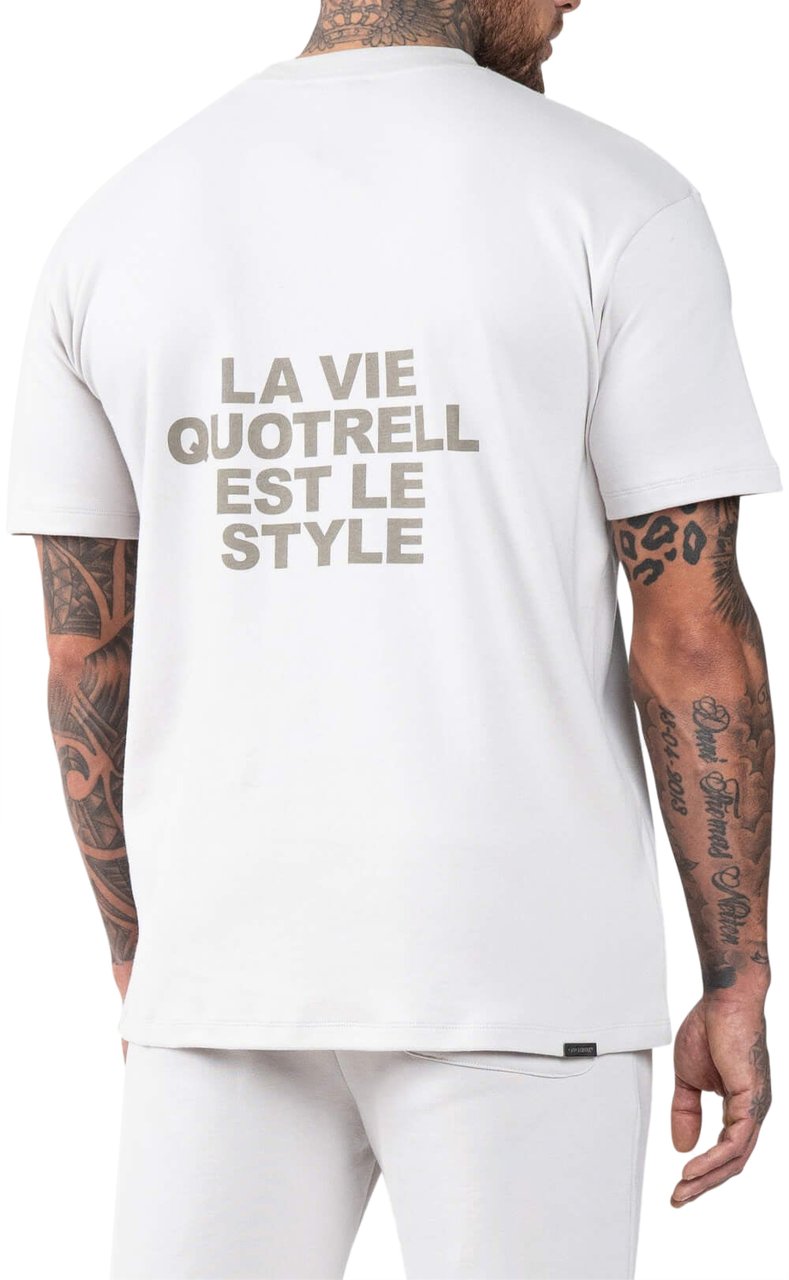 Quotrell La Vie T-shirt | Cement/concrete Grijs