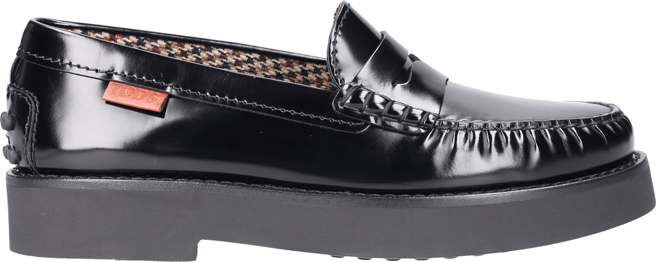 Tod's Loafers Leather Calfskin Glen Zwart