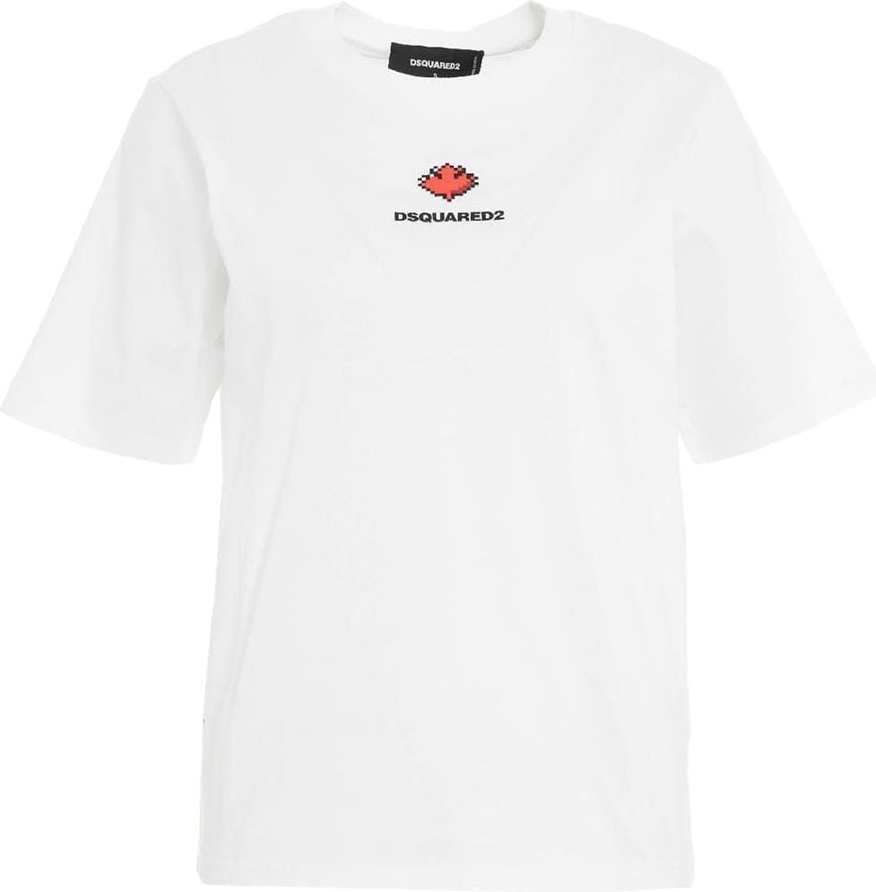 Dsquared2 Easy Fit White T-shirt White Wit