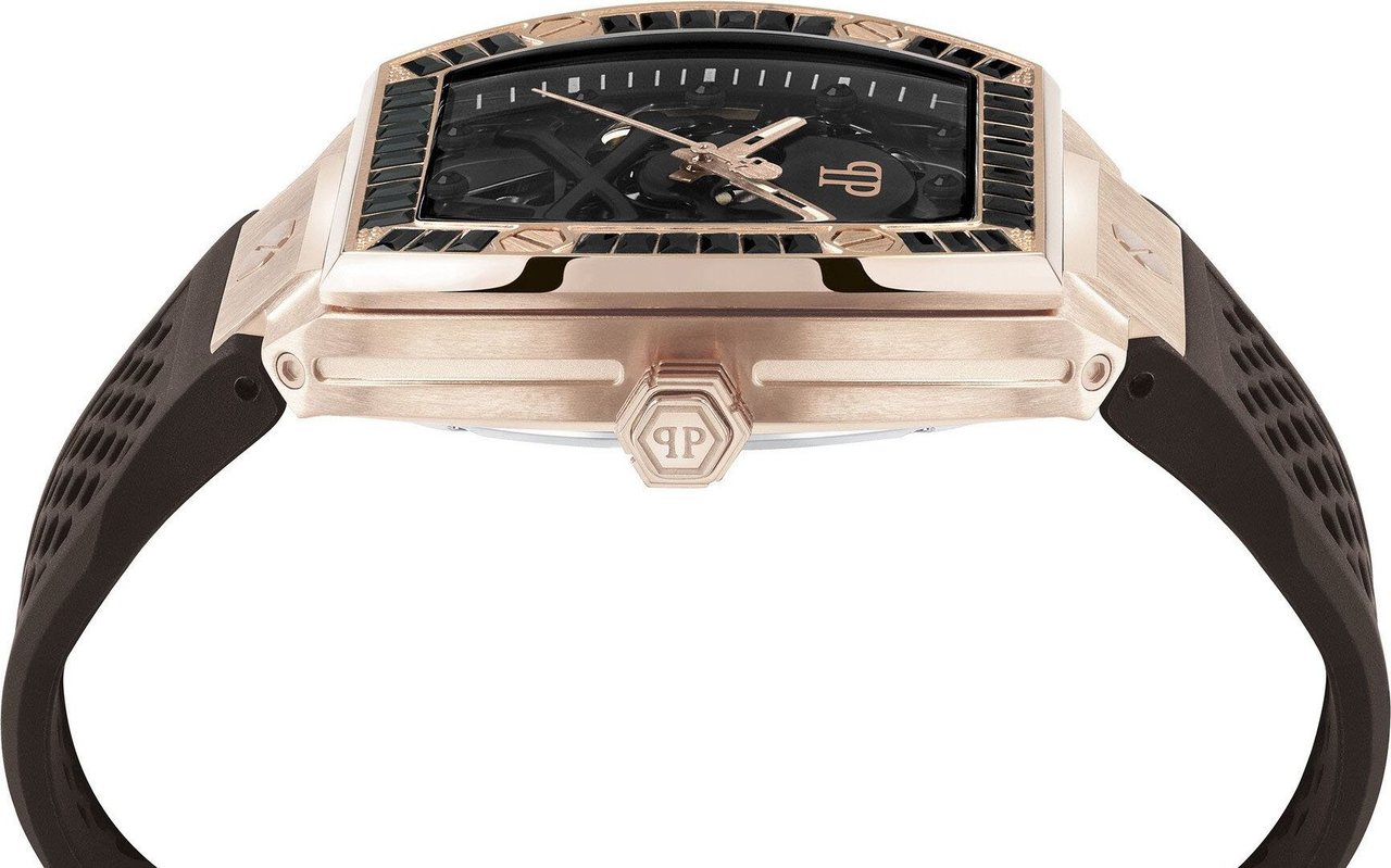 Philipp Plein PWBAA1723 The $keleton automatisch horloge 44 mm Zwart