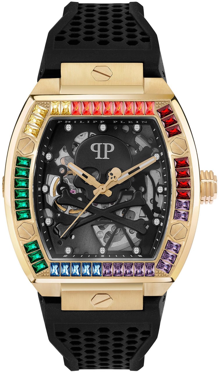 Philipp Plein PWBAA1623 The Skeleton automatisch horloge 44 mm Zwart