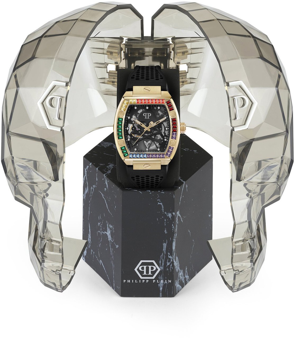 Philipp Plein PWBAA1623 The Skeleton automatisch horloge 44 mm Zwart