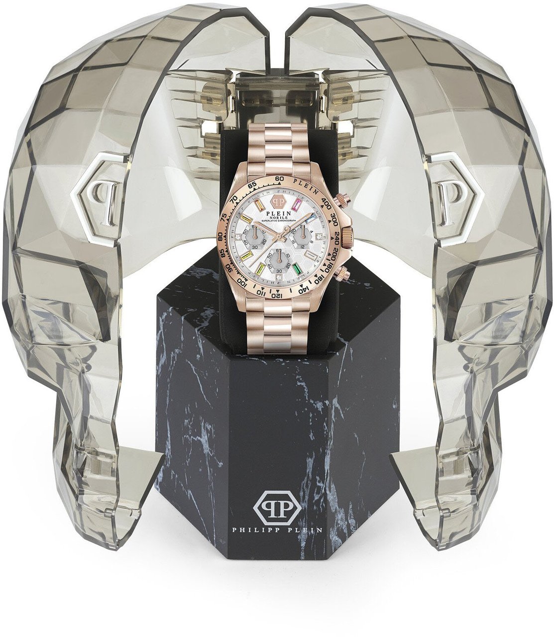 Philipp Plein PWSBA0323 Nobile Lady horloge 38 mm Zilver