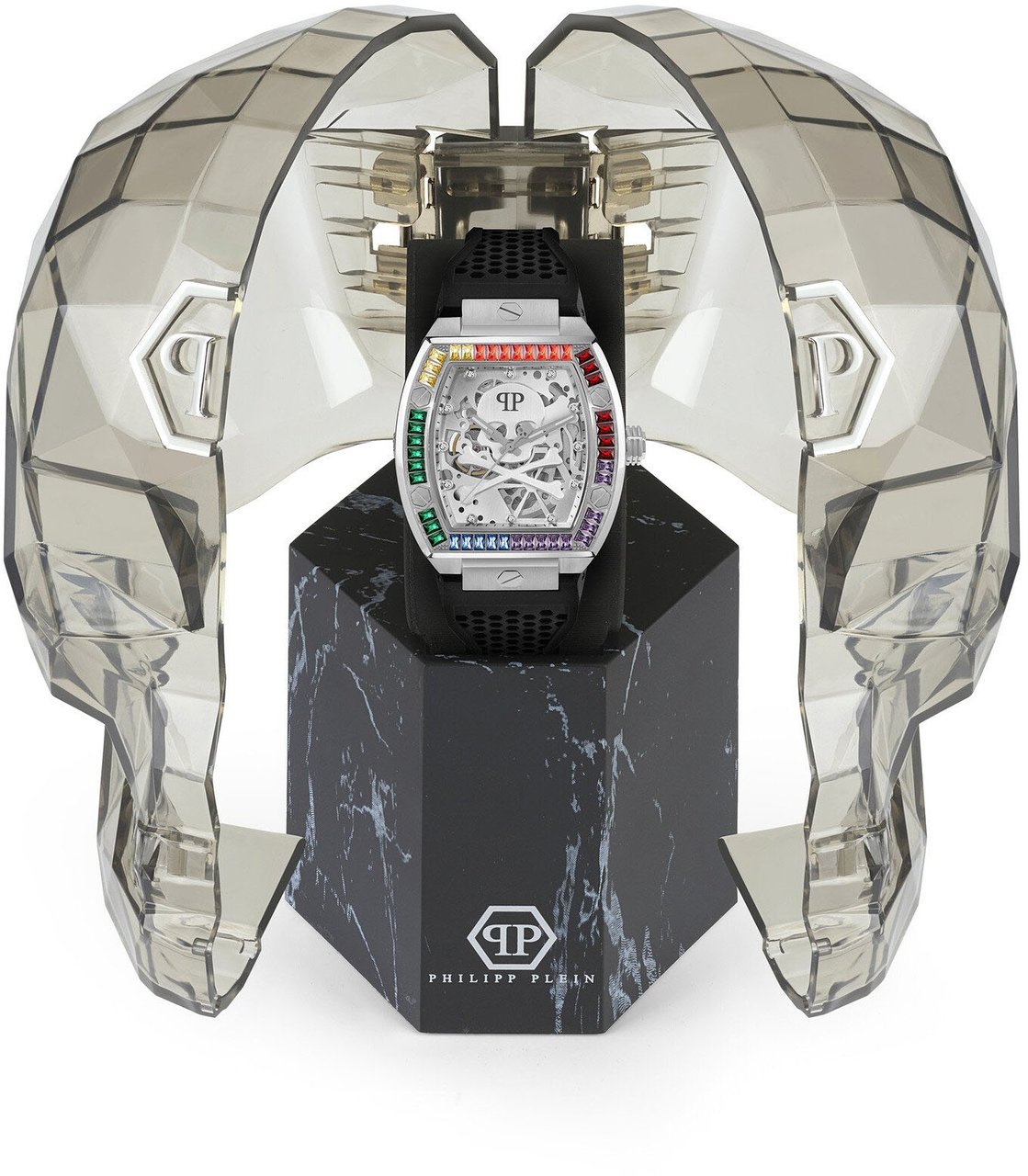 Philipp Plein PWBAA1423 The $keleton automatisch horloge 44 mm Zilver