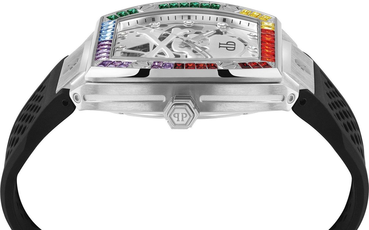 Philipp Plein PWBAA1423 The $keleton automatisch horloge 44 mm Zilver
