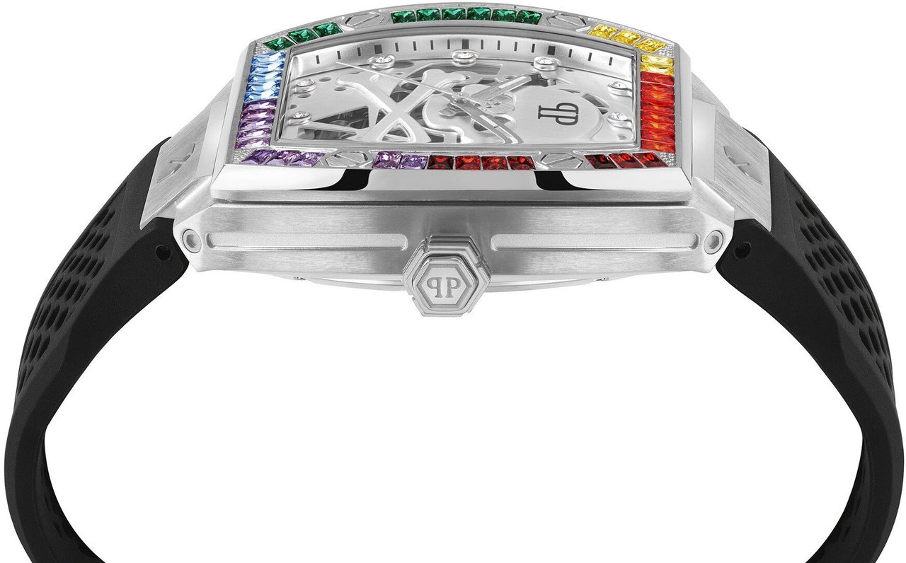 Philipp Plein PWBAA1423 The Skeleton automatisch horloge 44 mm Zilver
