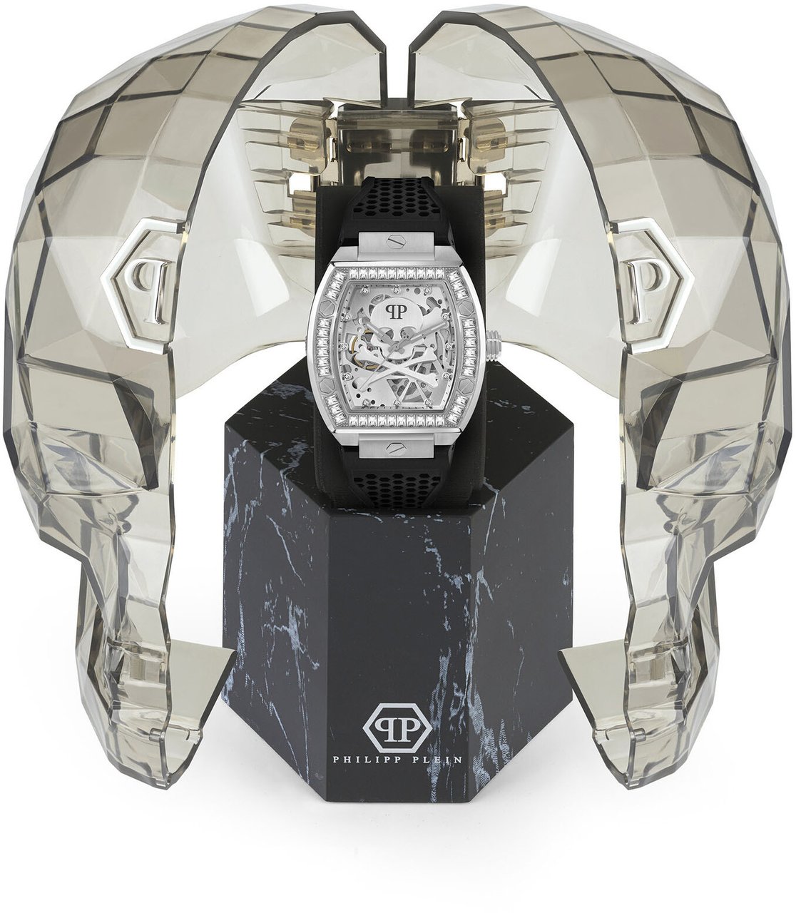 Philipp Plein PWBAA1323 The Skeleton automatisch horloge 44 mm Zilver
