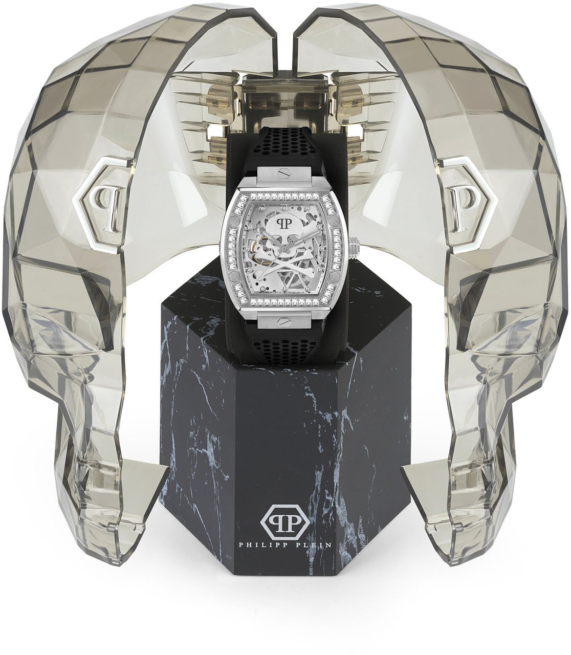 Philipp Plein PWBAA1323 The $keleton automatisch horloge 44 mm Zilver