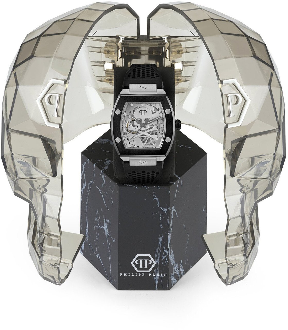 Philipp Plein PWBAA2023 The Skeleton automatisch horloge 44 mm Zilver