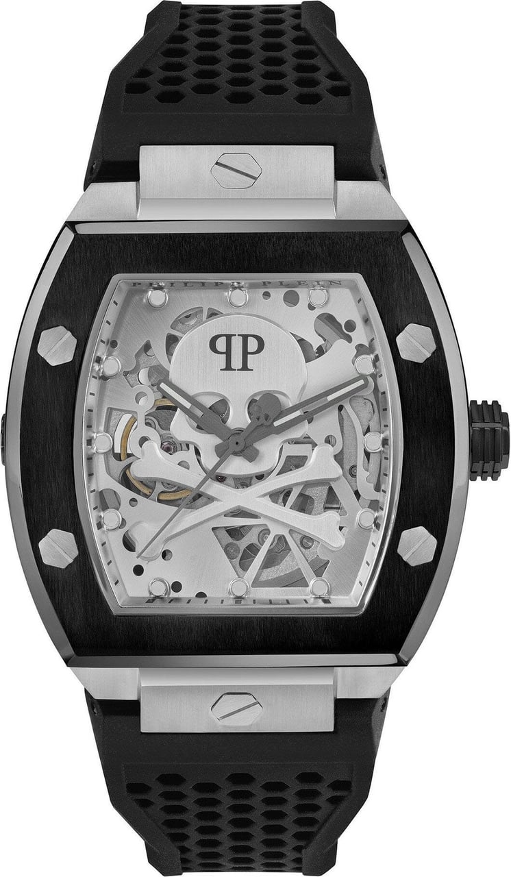 Philipp Plein PWBAA2023 The $keleton automatisch horloge 44 mm Zilver