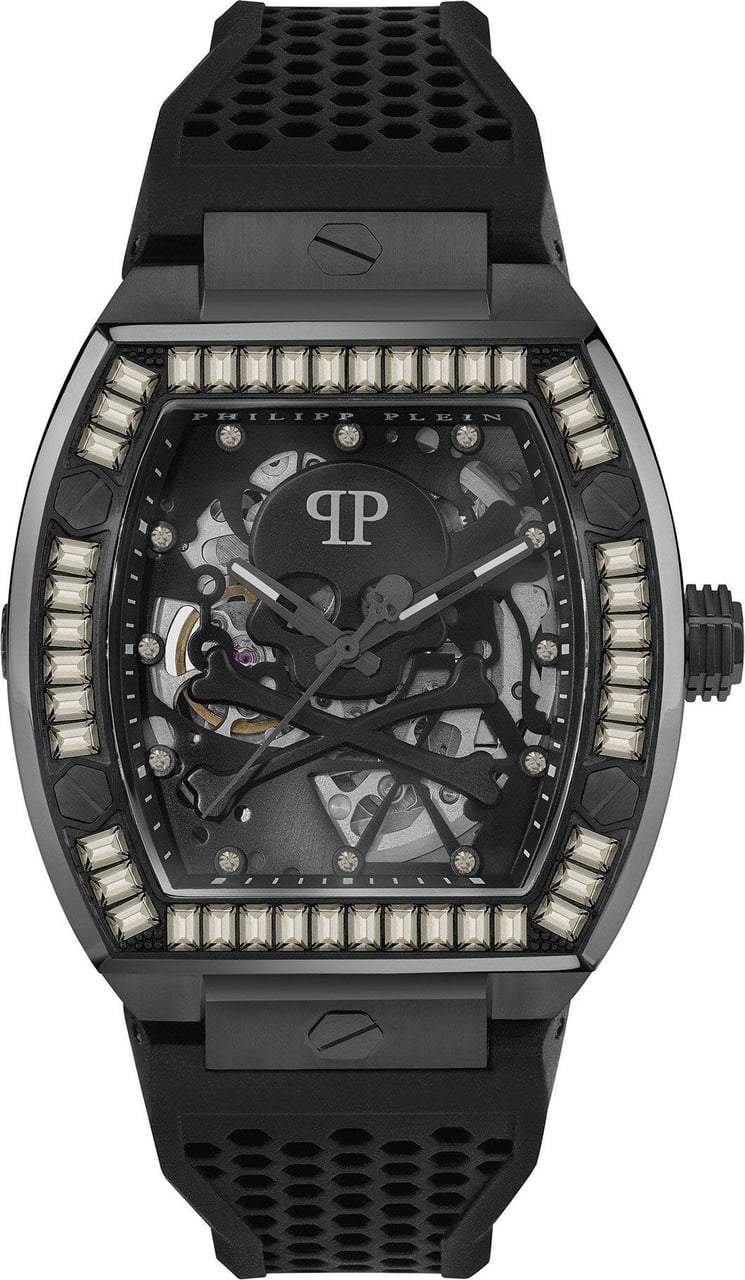 Philipp Plein PWBAA1923 The $keleton automatisch horloge 44 mm Zwart