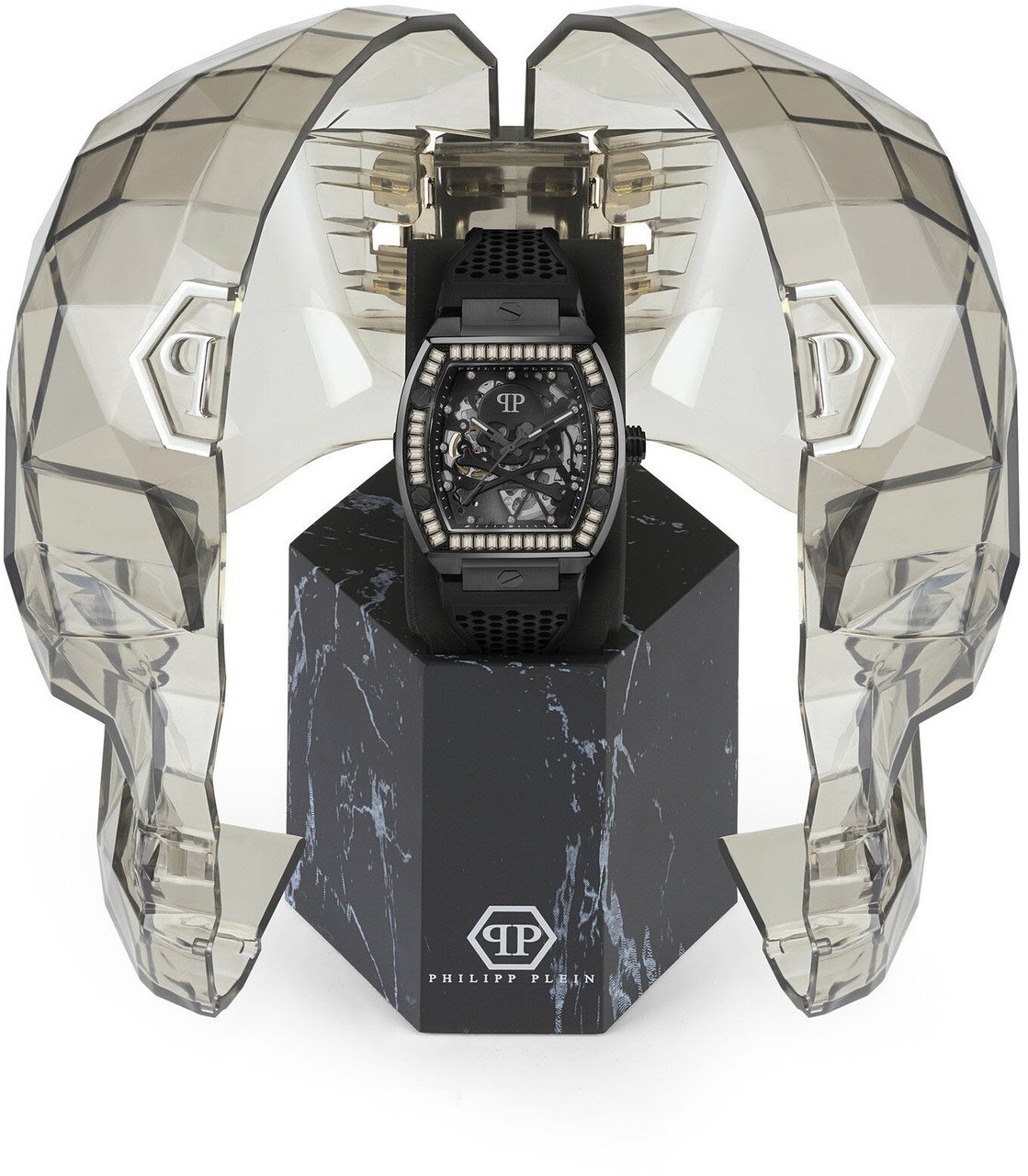 Philipp Plein PWBAA1923 The Skeleton automatisch horloge 44 mm Zwart