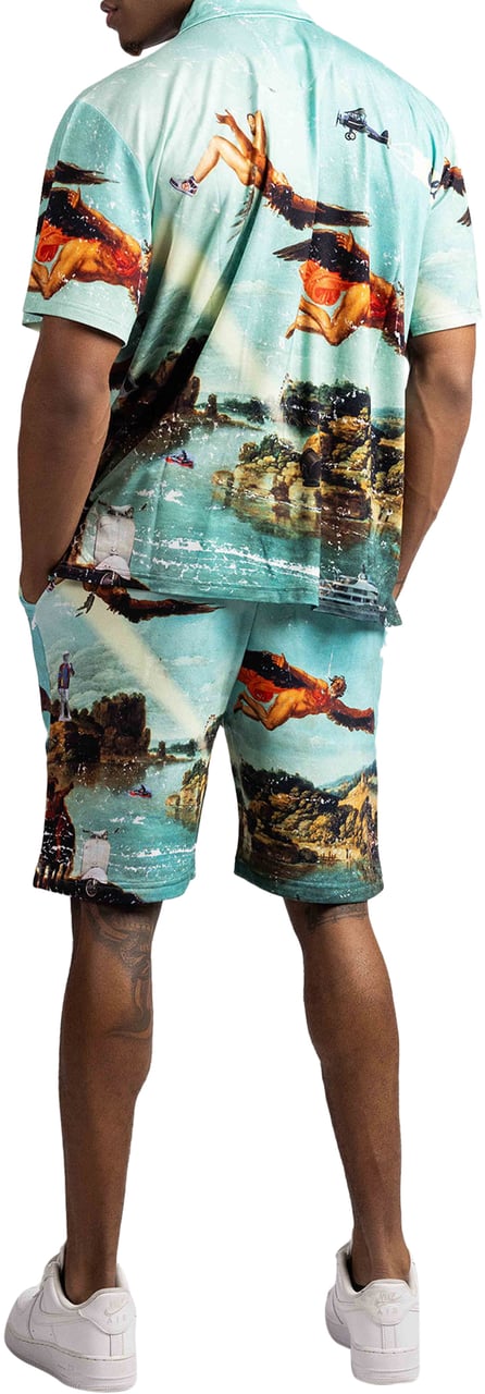 Carlo Colucci Heren Korte Broek Blauw