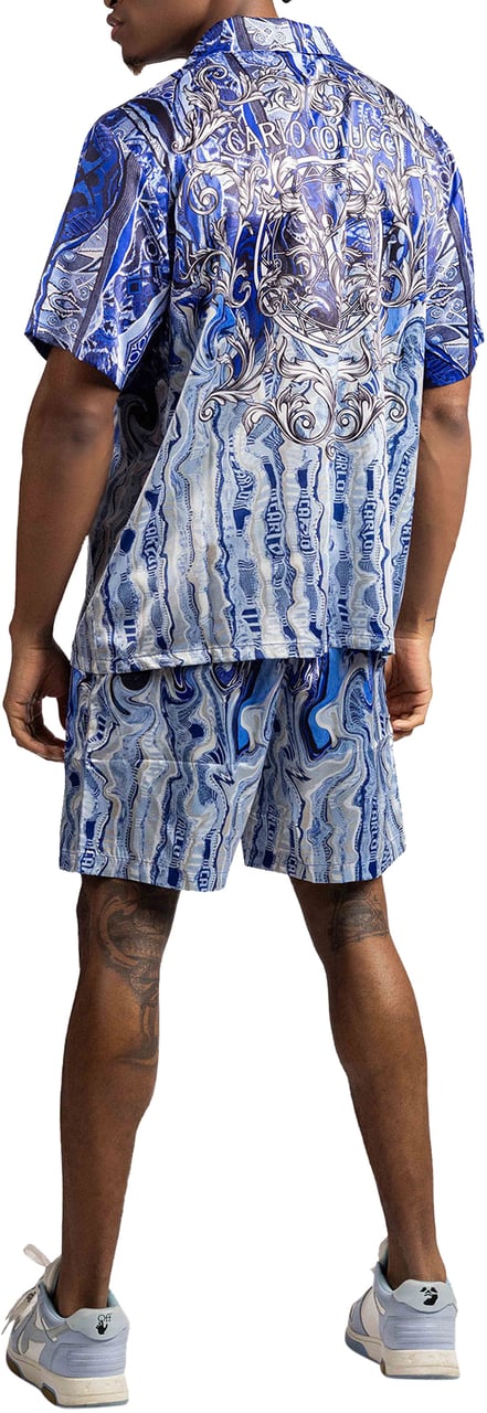 Carlo Colucci Heren Korte Broek Blauw