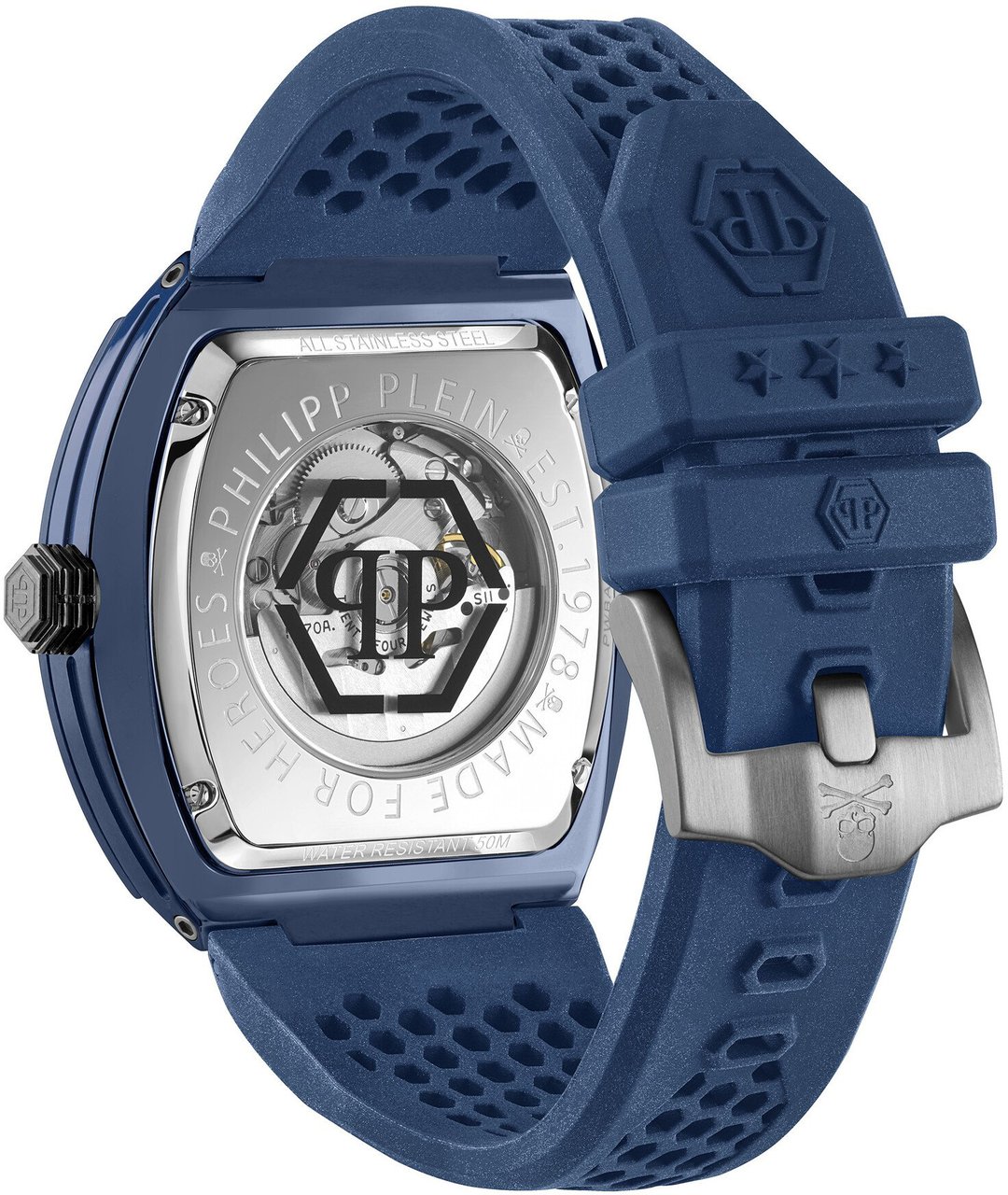 Philipp Plein PWVBA0323 The $keleton Ecoceramic horloge Blauw