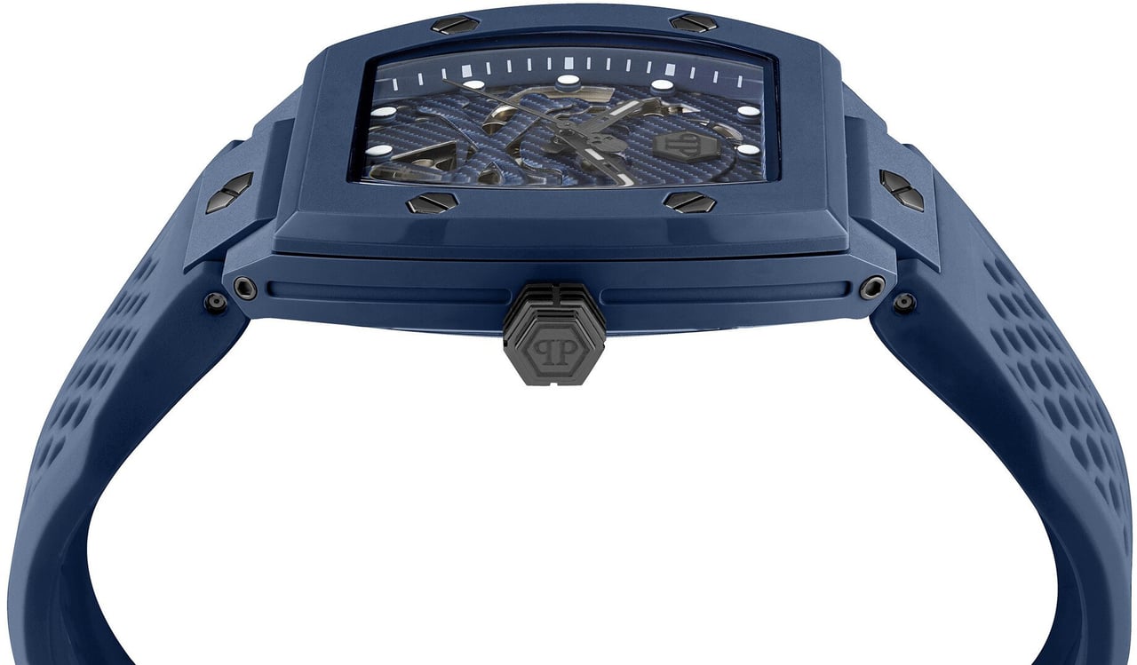 Philipp Plein PWVBA0323 The $keleton Ecoceramic horloge Blauw