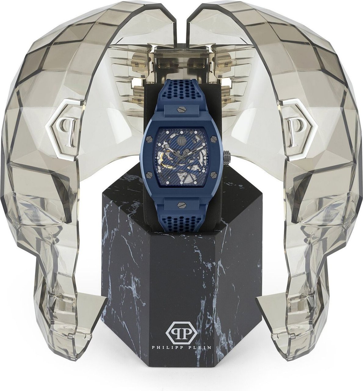 Philipp Plein PWVBA0323 The $keleton Ecoceramic horloge Blauw