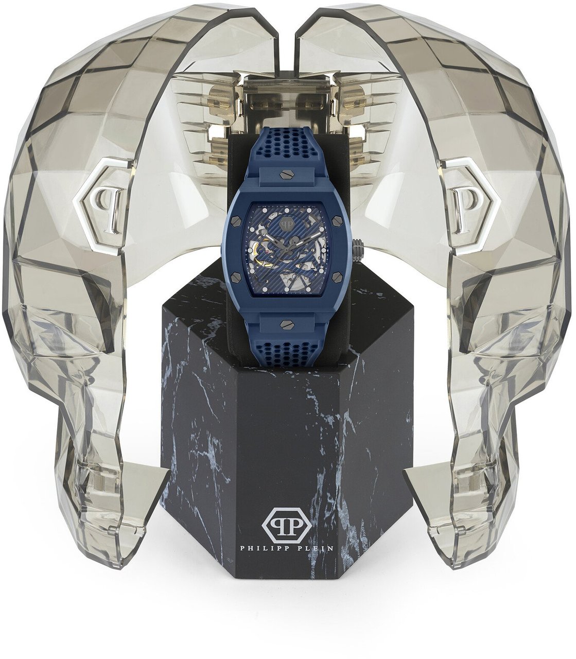 Philipp Plein PWVBA0323 The $keleton Ecoceramic horloge Blauw