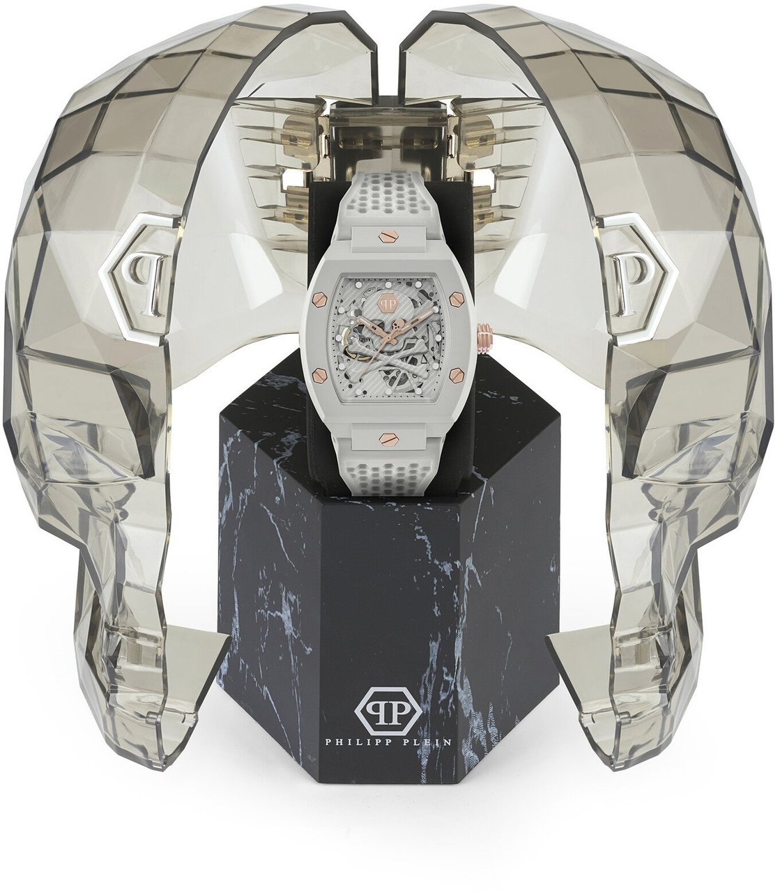 Philipp Plein PWVBA0123 The Skeleton Ecoceramic horloge Grijs