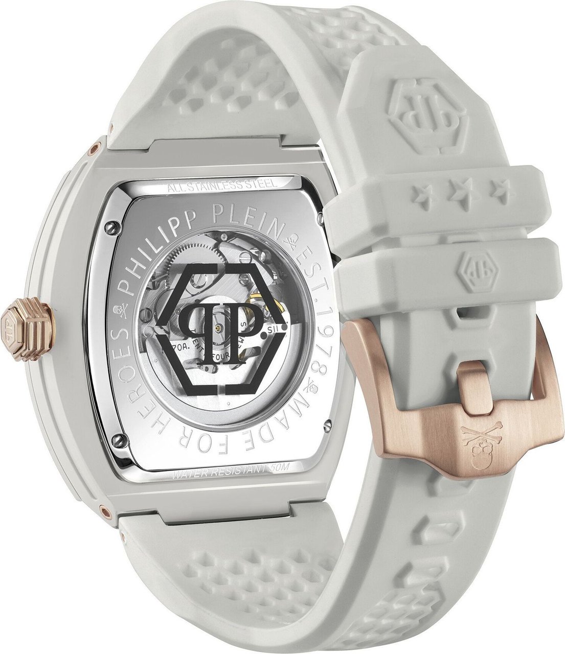 Philipp Plein PWVBA0123 The $keleton Ecoceramic horloge Grijs