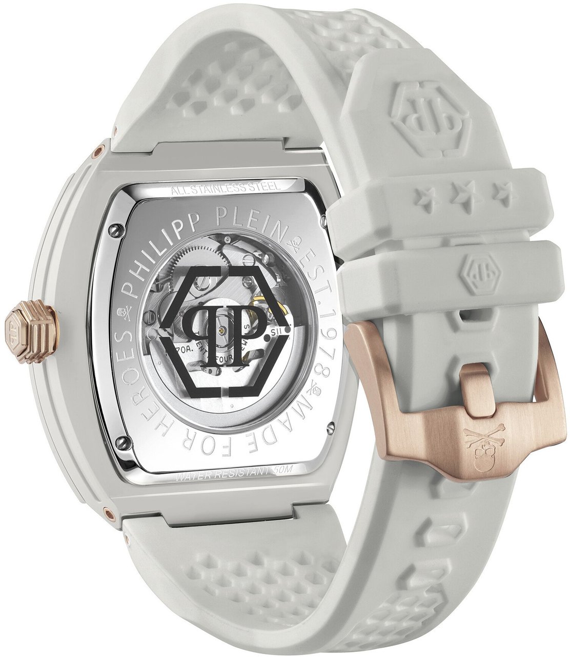 Philipp Plein PWVBA0123 The $keleton Ecoceramic horloge Grijs