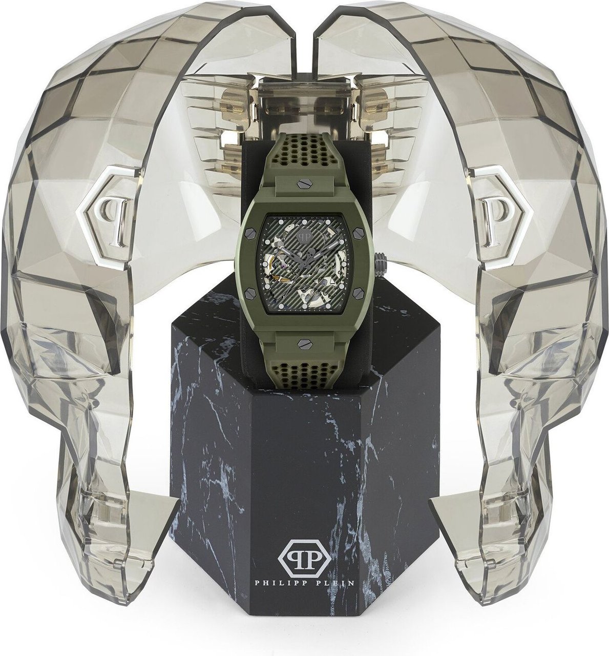 Philipp Plein PWVBA0223 The $keleton Ecoceramic horloge Groen