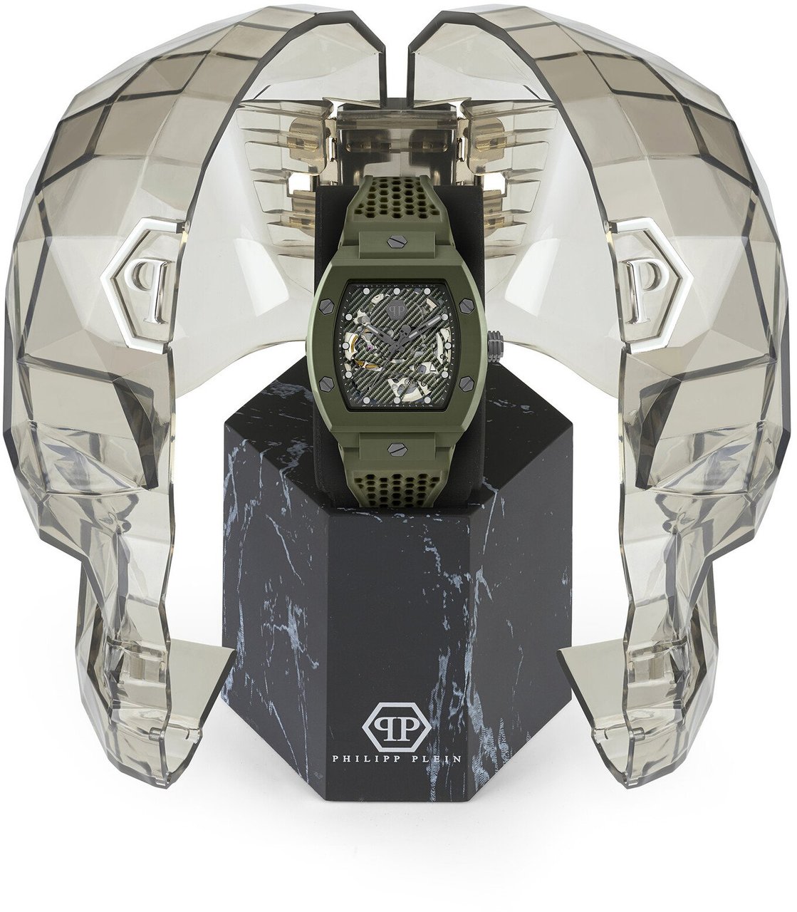 Philipp Plein PWVBA0223 The $keleton Ecoceramic horloge Groen