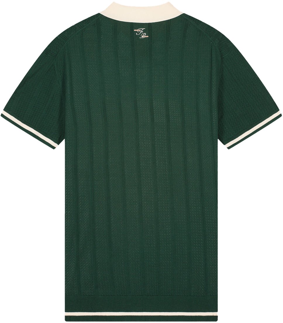 Filling Pieces Knit Polo Green Groen